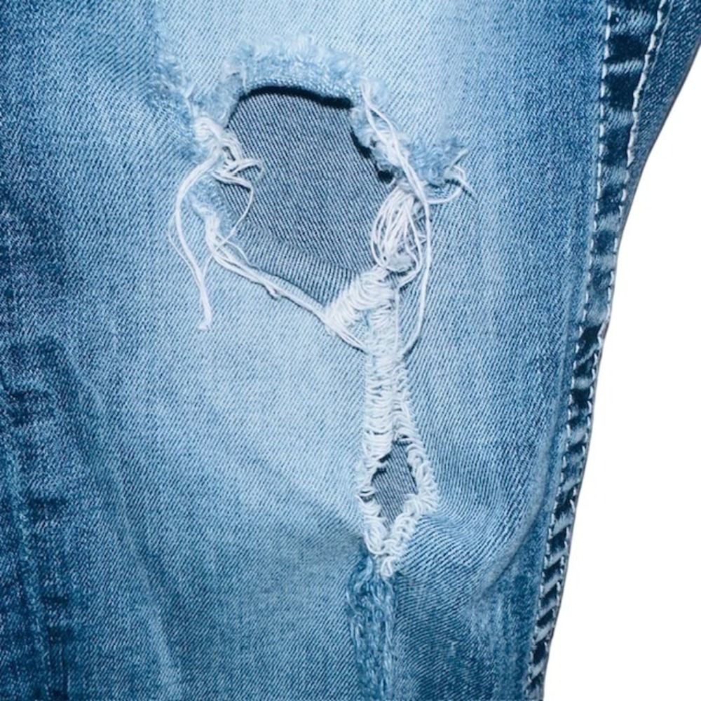 Women's Vigoss Ripped Distressed Skinny Jeans Dk Wash Denim‎ Embellished Pockets - Picture 9 of 14